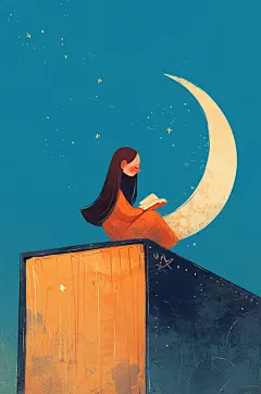 AI数字艺术儿童看书阅读学习插画-众图网