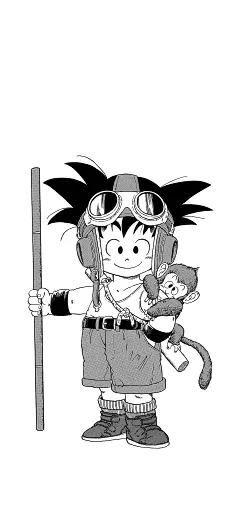 龙珠 孙悟空 黑白 漫画 动漫壁纸 手机壁纸