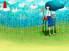 韩国插画名家系列 - echi 作品壁纸（第一辑） - 韩国echi 插画壁纸 Desktop wallpaper of Echi Paintings8