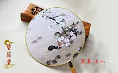 【簪花堂】文艺仿古复古风团扇宫扇礼品扇竹扇手绘扇子3把包邮-淘宝@北坤人素材