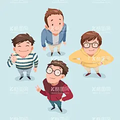 仰视人物  - 源文件下载【酷图网】仰视人物,人物仰视,矢量人物,卡通人物,手绘人物,人物插画,戴眼镜人物,青年人,青年,年轻人,小孩子,小伙子,学生,朋友聚会,伙伴,少年时代,少年,