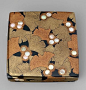 室瀬和美作 公孫樹蒔絵螺鈿硯箱 Writing box (Suzuribako) with Ginkgo Leaves.   Artist:Murose Kazumi (Japanese, born 1950).  Period:Heisei period (1989–present) Date:2015.  Culture:Japan.  Medium:Lacquered wood with gold and silver togidashimaki-e, hiramaki-e and mother-o