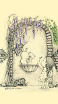 【插画家Coniglio小女孩与小兔子的手绘插画】