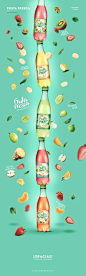 Fruta Fresca : Petit was looking for a unique way to speak to a young consumer that is always on the go and wants a healthy drink every now and then. The result was a super colourful and cheerful line of juices. 