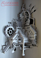 机械城堡 纸雕 珠光纸 3d纸模型 DIY手工 限量版-淘宝网
