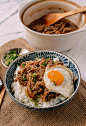 Gyudon (Japanese Beef & Rice Bowls), by thewoksoflife.com