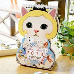 韩国● choo choo 可爱换装猫咪 2013年年历|台历-淘宝网