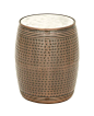 Metal and Marble End Table