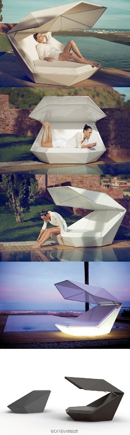 【vondom品牌贝壳型坐卧两用沙发】多...