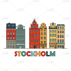 斯德哥尔摩,古城,瑞典,直的,现代,品牌名称,旅行者,建筑,城市,剪影