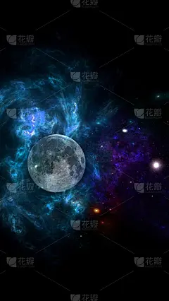 行星和星系，科幻小说的壁纸。