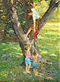 David Hettinger 春日阳光油画
