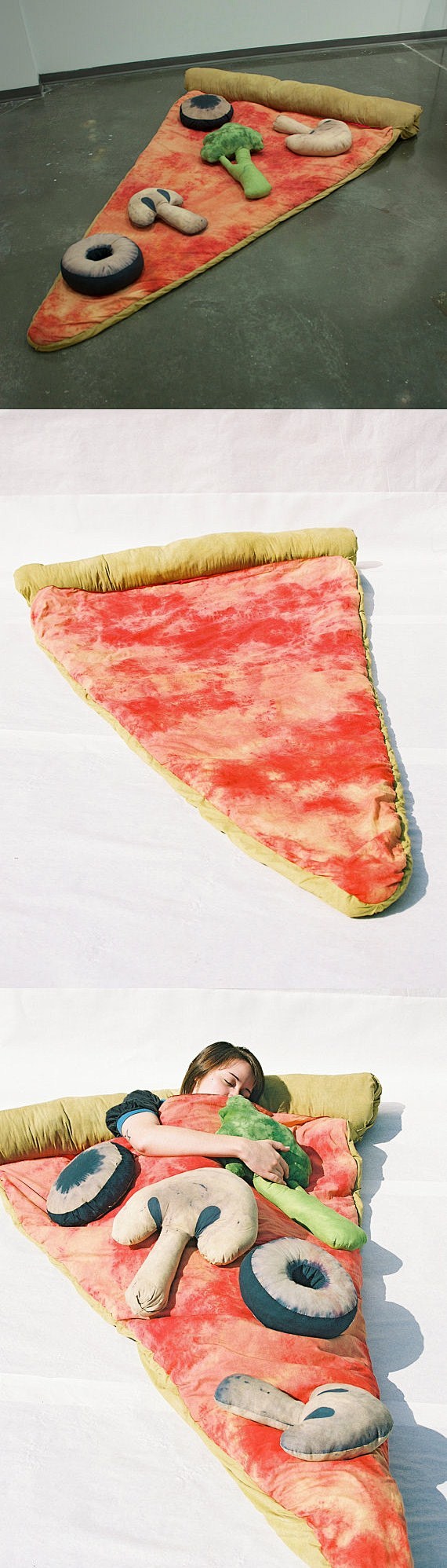 “匹萨睡袋”做的还是挺像模像样的，匹萨的...