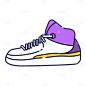 手绘紫色鞋子MBE风icon