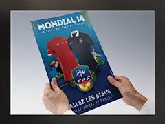 communication/ promotional football flyer / poster during 2014's competition