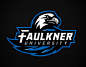 Faulkner University Eagles : Faulkner University is an NAIA school located in Montgomery, Alabama. The athletic department approached me to create a new visual identity for the Eagles incorporating Christian imagery to reflect the university. The new logo