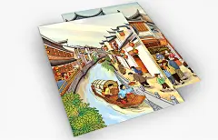 刘记江南新中式糕点品牌商业插画-古田路9号-品牌创意/版权保护平台