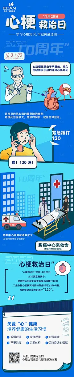 心梗救治日海报-源文件分享-ywjfx.cn