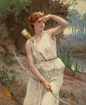 狩猎女神狄安娜，19世纪(法国画家吉娄梅·赛涅克 作品）