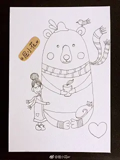 临摹nadzia.artist
涂好了一张
太久没用马克笔都生疏了
#跟着小花一起画##简笔画##手绘晒画墙##画画##每日一画##手绘，漫画，简笔卡通画##每天画唠# ​​​#艺术范# ​​​ ​​​​