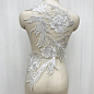 Silver Big Flower Alencone Lace Super Luxury Lace Appliques Floral Exquisite For Wedding Dress Grown