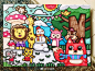 大杂烩！有雪，也有太阳绿树！儿童画#简笔画# ​​​​