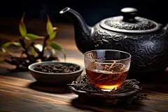 春茶品茶茶文化茶盘茶壶茶叶图片摄影图