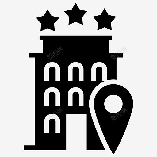 酒店建筑宾馆图标 UI图标 设计图片 免费下载 页面网页 平面电商 创意素材图片_宾馆素材图片素材-花瓣网