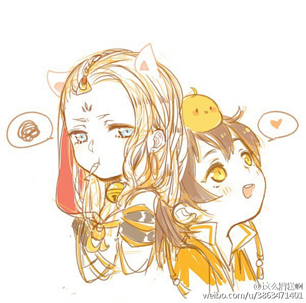 #剑三手绘##Q图##藏明#  萌萌萌！...