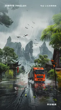 24年节气图-惊蛰-商用车ci
汽车海报 春季  中国的 温暖的 现代的