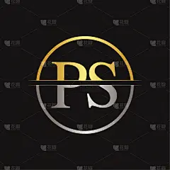 initial monogram letter ps logo design template