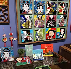 京剧脸谱 手绘瓷板画摆件挂件 中国特色礼品送老外 外事商务礼品-淘宝网