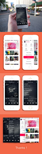 音乐播放器APP UI界面设计 - 视觉同盟(VisionUnion.com)