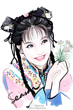 #jjseason插画# #season古装插画#   ----- 古装影视美女，你最喜欢哪一位？~~~~~#林晓旭#  #周迅# #刘诗诗#   #赵丽颖# #赵薇# #杨幂#   #张曼玉# #江一燕# #唐嫣#    |  #设计秀#@微博设计美学 ​​​​