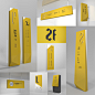 Y-现代简约学校黄色导视系统设计方案模板版VI效果图标识标牌素材