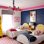 灰色棕色粉色儿童房混搭吊顶儿童床床头背景墙背景墙床品布艺