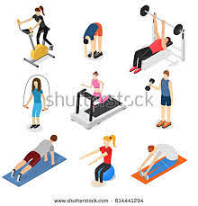 “isometric view gym”...