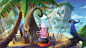 Cartoony illustrations-2 : Desert abandoned farm environment i did for a little app game i`m involved into developing recently. The game will be a cartoony one with fairy`s and witches so there needs to be a certain aura of mistery. There is going to be a