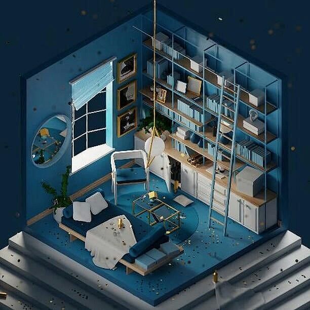 C4D 小房间场景