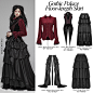 Gothic Women Palace Floor-length Split Skirt : Shop the goth punk,Gothic lolita,Rave clothing and gothic fashion at our punk clothing store.The goth stores offer cheap gothic clothing with highest quality material.