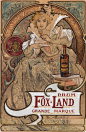 Alphonse MUCHA "Rhum Fox-Land, Grande marque" Original maquette 1897 | by Art & Vintage