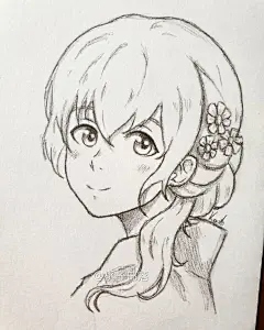 ✅很简单的纯铅笔漫画素描图，虽然造型不算很准确，但是作为平时的练习还算有趣的！#手绘,漫画,简笔卡通画# @微博美学