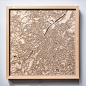citywood city wood wooden maps map laser cut minimal New York
