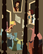 THE GOSSIP #ladies #etsy #retro #balcony #painting #art #instaart #instaartist #instagramer #radiopatio #cotilla #gossip #gossipgirl #hotgossip