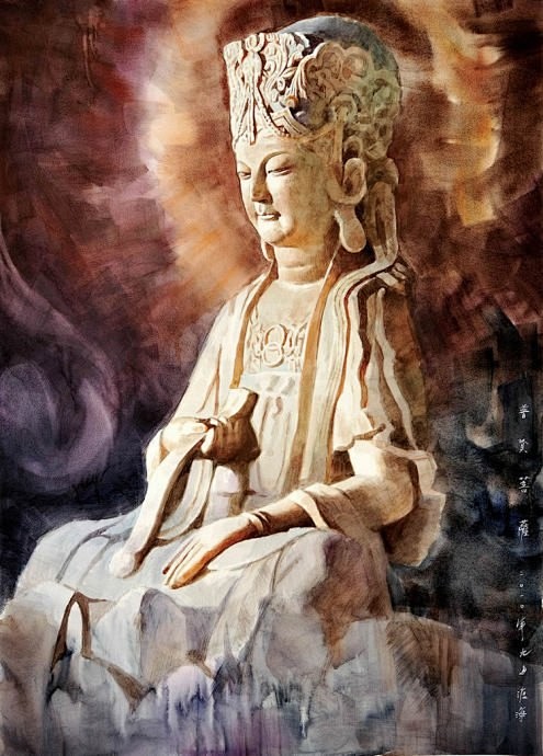 《水彩佛像欣赏》