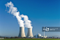 Nuclear power station Grohnde with blue sky