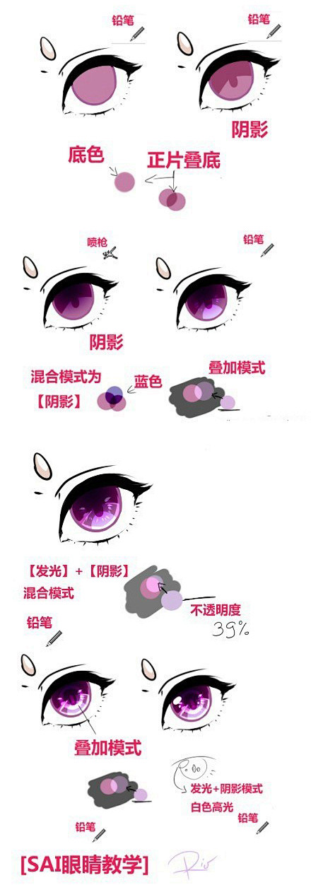 sai板绘 + 速写手绘 + 零开始【眼...