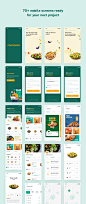 Fooddoor - Food delivery app - UI Kits : Food Delivery service UI Kit consisting of 60+ pixel-perfect design with light theme.