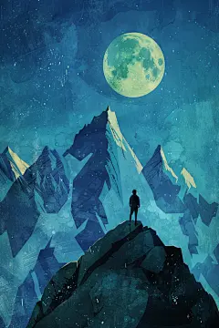 简约艺术场景极简背景图片插画图