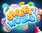 Sweet world candy shooter mobile GUI